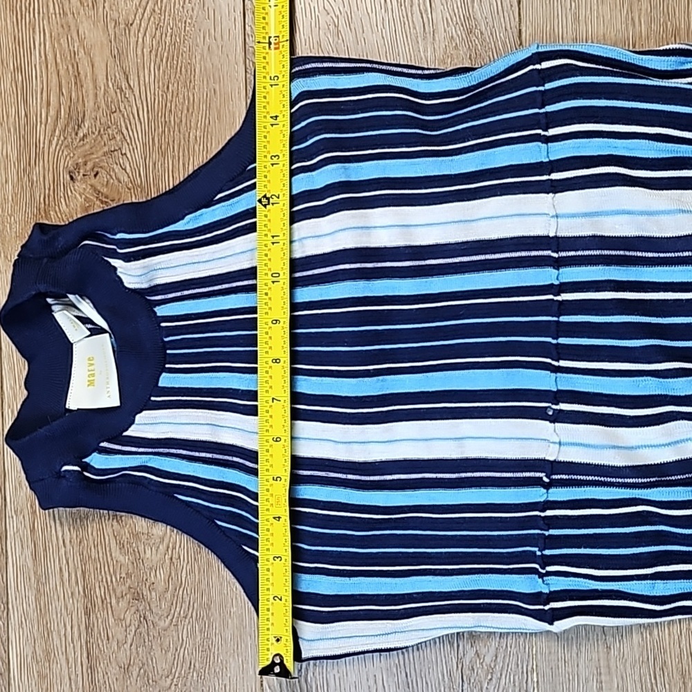 Maeve Navy and Light Blue Striped Maxi Dress - Picture 12 of 16
